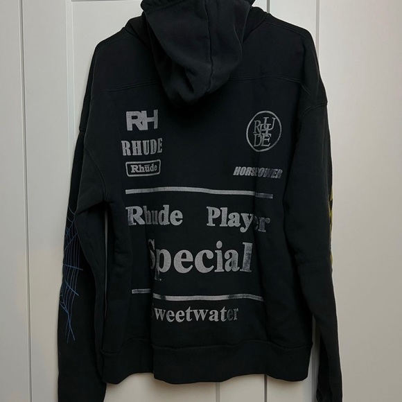 Rhude - Rhonda 2 Decal Black Hoodie (BNWT) - Picture 2 of 3